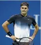  ??  ?? Roger Federer cut a frustrated figure, his loss meaning a much-anticipate­d showdown with Rafael Nadal, below, would not eventuate.