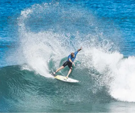  ??  ?? Mick Fanning has changed his approach to improve his standing on the WSL tour. Picture: AAP IMAGE/WORLD SURF LEAGUE