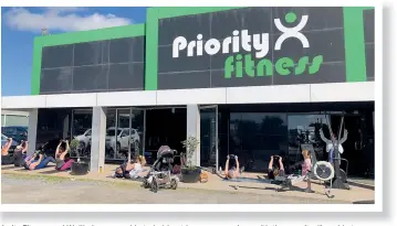  ??  ?? iority Fitness and Wellbeing were able to hold outdoor gym sessions with the gym itself unable to open.