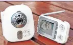  ??  ?? The baby monitor with a camera.