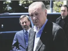  ?? TURKISH PRESIDENCY ?? IN THIS PHOTO MADE AVAILABLE BY THE TURKISH PRESIDENCY, Turkish President Recep Tayyip Erdogan speaks to the media in Istanbul, Turkey, on Friday.