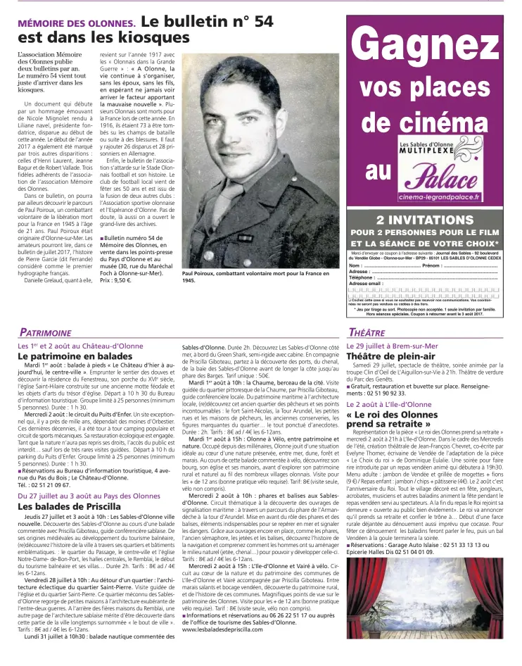  ??  ?? Paul Poiroux, combattant volontaire mort pour la France en 1945.