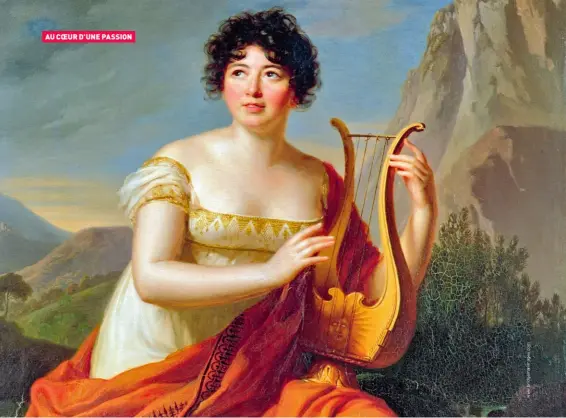  ??  ?? Mme de Staël en Corinne (xixe siècle), de Firmin Massot ; château de Coppet (Suisse).