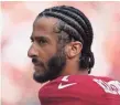  ?? KELLEY L. COX, USA TODAY SPORTS ?? Colin Kaepernick drew condemnati­on and praise for his national anthem protest.
