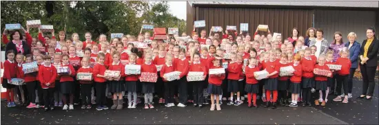  ??  ?? Pupils at Newmarket Girls School have already sent their Christmas Shoe Boxes to Moldova.