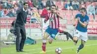  ?? FOTO: ICONNA ?? Hierro en un Girona-Oviedo de la temporada pasada