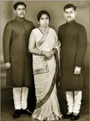 ??  ?? The Junior Rani with her two sons, Sree Chithira Thirunal and his younger brother, Sree Uthradom Thirunal.