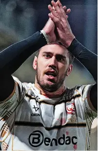  ?? ?? Gloucester’s Matias Alemanno is out for the rest of the season through injury