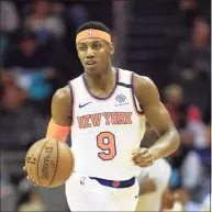  ?? Streeter Lecka / TNS ?? The Knicks’ RJ Barrett admitted being left off the NBA All-Rookie teams was a disappoint­ment last season.