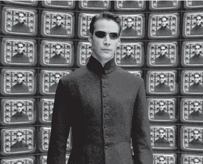  ?? ?? Keanu Reeves as Neo in “The Matrix Reloaded,” the second instalment in the film franchise. WARNER BROS.