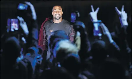  ?? KARENT MINASYAN/GETTY IMAGES ?? Kanye West recently released Ye, his first album in two years. And of course there was a star-studded launch party.