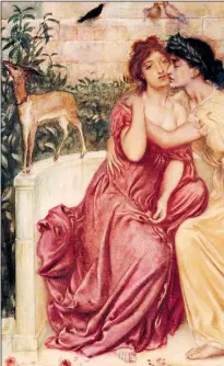  ??  ?? Simeon Solomon’s painting of Sappho and Erinna