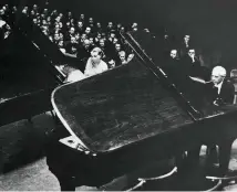  ??  ?? Grand performanc­es: (left) at the piano with his second wife, Ditta; (below left) The Wooden Prince as performed by Hungarian National Ballet in 2017; (below) Bluebeard’s Castle librettist Béla Balázs