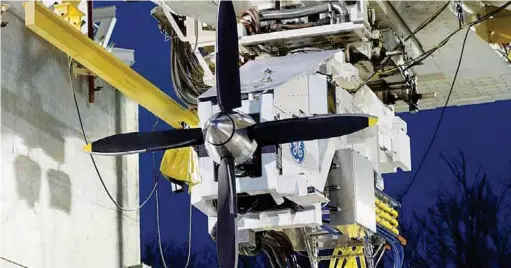  ?? ?? NASA AND GE AVIATION ANNOUNCED A NEW PARTNERSHI­P TO MATURE A MEGAWATT-CLASS HYBRID ELECTRIC ENGINE THAT COULD POWER A SINGLE-AISLE AIRCRAFT