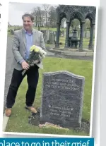  ??  ?? Paying tribute Tony Fitzpatric­k of St Mirren
Football Club was among the first to lay
flowers at the site