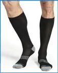  ??  ?? Core Everyday Over the Calf Compressio­n Socks $39.50 From the office to the plane to the dinner table, these socks are great for everyday use that are easy to slip on and reduces stress points in your foot.
