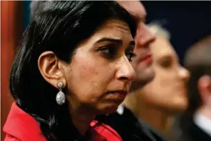  ?? (Getty) ?? Suella Braverman is under pressure from both Labour and the Tories over her sma ll- boats bi ll
