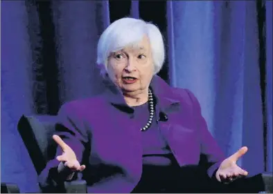  ?? CHRISTOPHE­R ALUKA BERRY / REUTERS ?? La secretaria del Tesoro de Estados Unidos, Janet Yellen