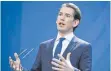  ?? FOTO: IMAGO ?? Reagierte zunächst eher hilflos: Österreich­s Bundeskanz­ler Sebastian Kurz.