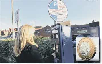  ??  ?? Motorists are unable to pay for parking at Scarboroug­h Borough Council parking meters using the new £1 coin.