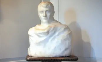  ?? AP PHOTO ?? A marble bust of Napoleon, long thought to be lost, is on display in Madison, N.J.