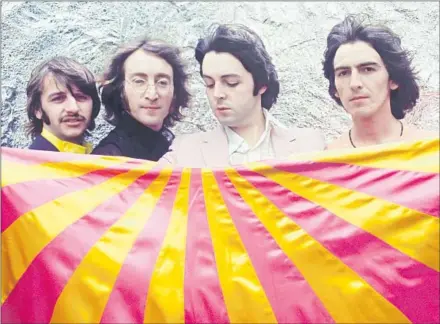  ?? Copyright Apple Corps Ltd. ?? THE BEATLES in July 1968 in London — Ringo Starr, left, John Lennon, Paul McCartney and George Harrison.
