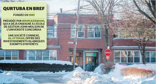  ??  ?? Le siège social de la Coopérativ­e d’habitation Qurtuba est situé dans le quartier Notre-dame-de-grâce, dans l’ouest de Montréal. PHOTO AGENCE QMI, TOMA ICZKOVITS