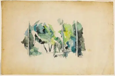  ??  ?? Cézanne’s Groupe d’arbres is probably a scene from his native and beloved Provence.