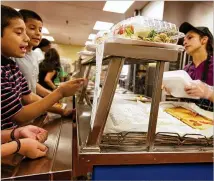  ?? DEB LINDSEY / FOR THE WASHINGTON POST 2010 ?? For school lunches, the proposed USDA rules would allow schools to offer potatoes as a vegetable every day and gives them the flexibilit­y to provide pizza and burgers instead of more nutritious choices.