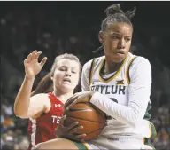  ?? Rod Aydelotte / Associated Press ?? The Connecticu­t Sun waived four players, including Juicy Landrum, their third-round pick out of Baylor (35th overall), on Monday.