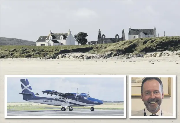  ??  ?? 0 Oban school chief Peter Bain will make flying visits to his second job as headteache­r on the island of Tiree