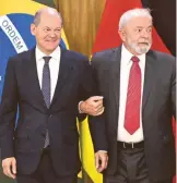  ?? REUTERS ?? Scholz culminó
su gira en Brasil