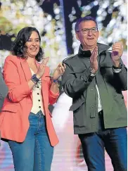  ?? ?? El presidente del PP, Alberto Núñez Feijóo, junto a Isabel Díaz Ayuso en Madrid.