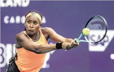  ?? ?? Coco Gauff, the world No. 3 women’s player, enters the Miami Open after losing in the semifinals at Indian Wells to Maria Sakkari of Greece. The Delray Beach native turned 20 on Wednesday.