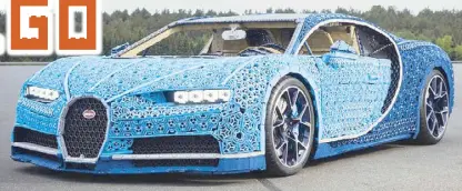  ?? Top Gear ?? Lego life-size supercar: A Bugatti Chiron made entirely of Lego.