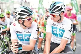  ?? — AFP photo ?? Chris Froome will bid to become only the fifth rider to win five Tour de France crowns this year and topple his Team Sky team-mate Geraint Thomas.