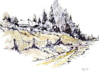  ??  ?? Fig 10: Pen and Wash Painting – Swan Valley
Fig 10
