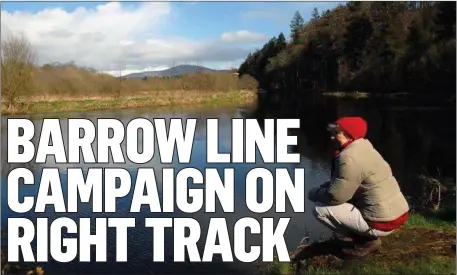  ??  ?? Campaigner Olivia O’Leary beside the Barrow river (pic RTE).