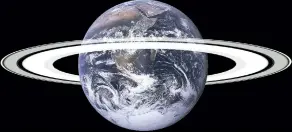  ??  ?? Below: How would Earth appear if it had rings?