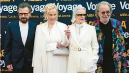  ?? ALBERTO PEZZALI/AP 2022 ?? ABBA’s Bjorn Ulvaeus, from left, Agnetha Faltskog, Anni-Frid Lyngstad and Benny Andersson are among those whose albums are entering the America canon.