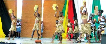  ??  ?? Gaba Primary School (Masvingo) troupe on stage
