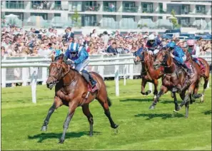  ?? ?? Baaeed wins the Al Shaqab Lockinge Stakes at Newbury in United Kingdom on Saturday.