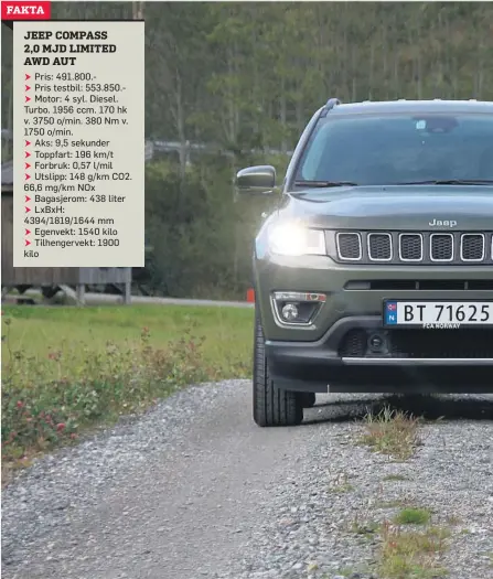  ??  ?? VELFYLT SEGMENT: Familie-SUV-er som koster rundt en halv million, er det enormt mange av. Da spørs det om det hjelper at dette er en Jeep.