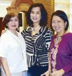  ??  ?? Joy Sta. Ana, Marilou Mendoza and Edna Floro.