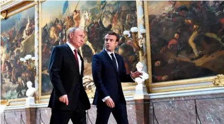  ?? "STEPHANE DE SAKUTIN/POOL/AFP# ?? Face à l’émergence chinoise, Emmanuel Macron souhaite rétablir le dialogue avec la Russie