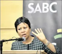  ?? PICTURES: MATTHEWS BALOYI ?? NOT MINCING WORDS: SABC interim board chairperso­n Khanyisile Kweyama addressed the media in Auckland Park yesterday.