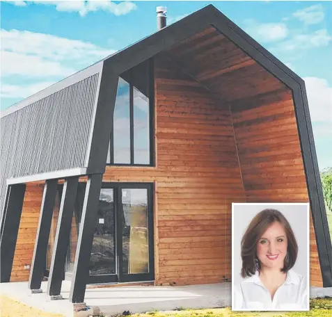  ??  ?? HARD YARDS: Ecokit founder Camilla Novotna (inset) is trying to convert widespread interest in her innovative homes into sales.