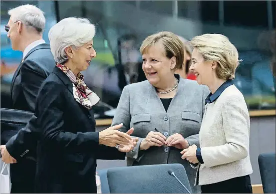  ?? ZUMA PRESS INC. / © ZUMA PRESS INC. ?? Christine Lagarde, Angela Merkel y Ursula von der Leyen, durante al cumbre europea del 13 de diciembre del 2019 en Bruselas