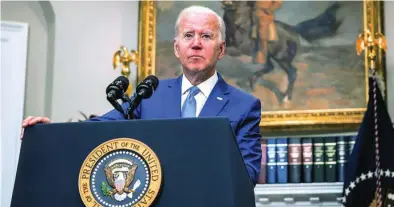  ?? EFE ?? El presidente Joe Biden advierte de que ceder a la agresión rusa contra Ucrania sería más costoso