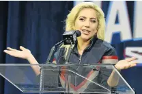  ??  ?? TRUMP THIS: Lady Gaga revealed few details of what viewers can expect from her much anticipate­d Super Bowl half-time show, but the outspoken singer assured she would remain true to her beliefs and passions. Her 13-minute concert has generated...